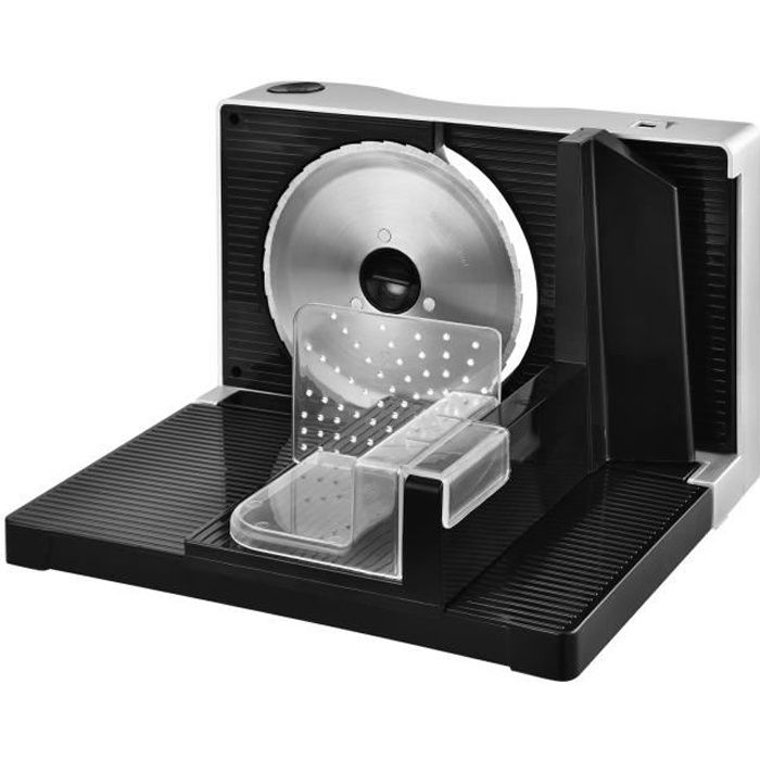 KALORIK - TKG AS 1004 SR PL - Trancheuse éléctrique - 100W - Lame dentée diamètre 17 cm - Molette de réglage épaisseur - Noir