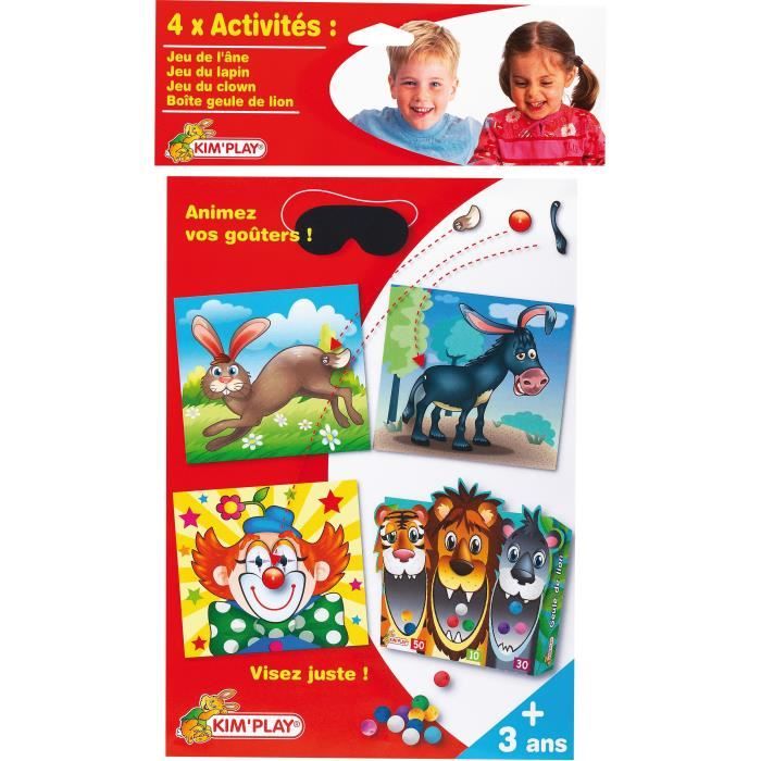 KIM'PLAY Kit Jeu Anne, Lapin, Clow et Lion