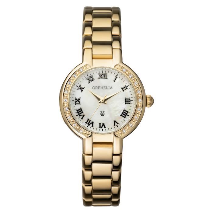 ORPHELIA - Montre Femmes - Quartz - Analogique - Bracelet en Acier inoxydable - Doré - 153-4705-12