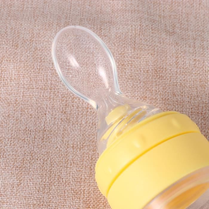 1pc biberon créatif Silicone Portable pressant nourriture bouteille vaisselle pour bébé
