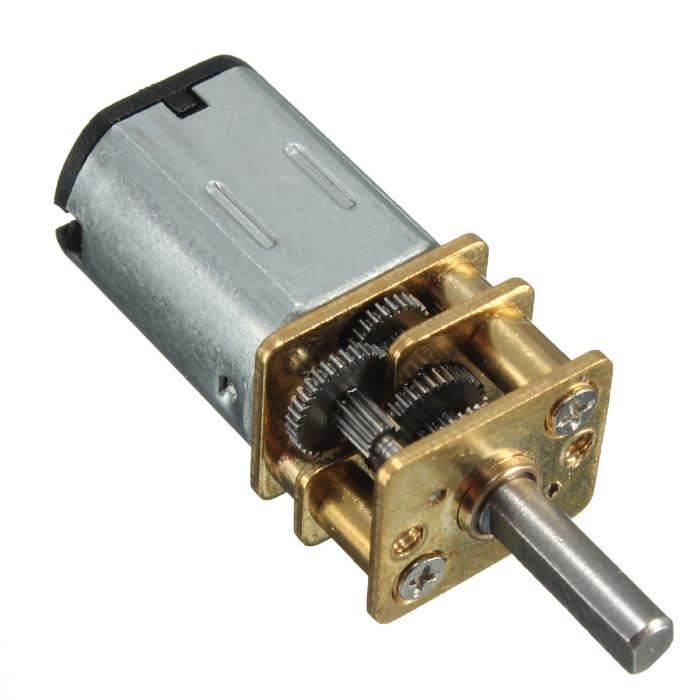 N20 Modele 6V 30rpm DC moteur a engrenages Mini metal avec un diametre d'arbre de roue dentee 3 mm