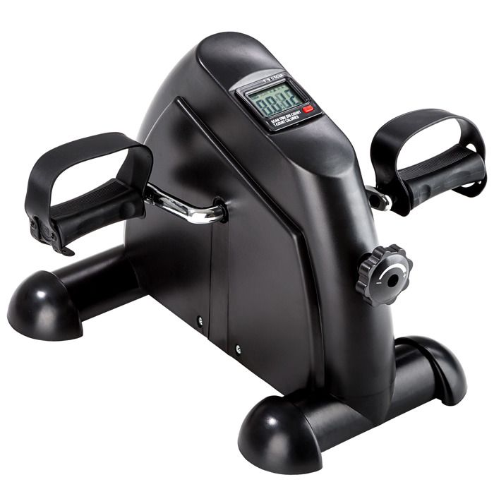 TECTAKE Mini Vélo d’appartement avec Ordinateur d’entraînement en Acier 40 cm x 35 cm x 32 cm Noir