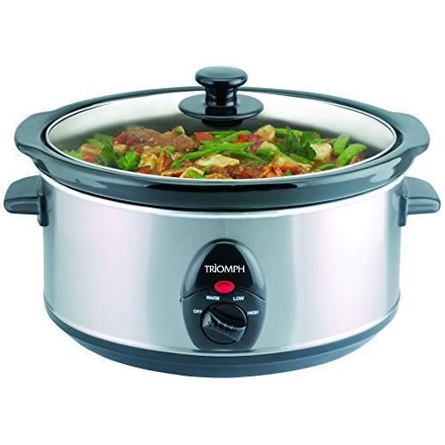 TRIOMPH ETF1414 Mijoteuse Electrique avec Couvercle, INOX ETF1414