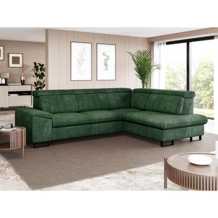 Canapé d'angle Velours Contemporain Relax