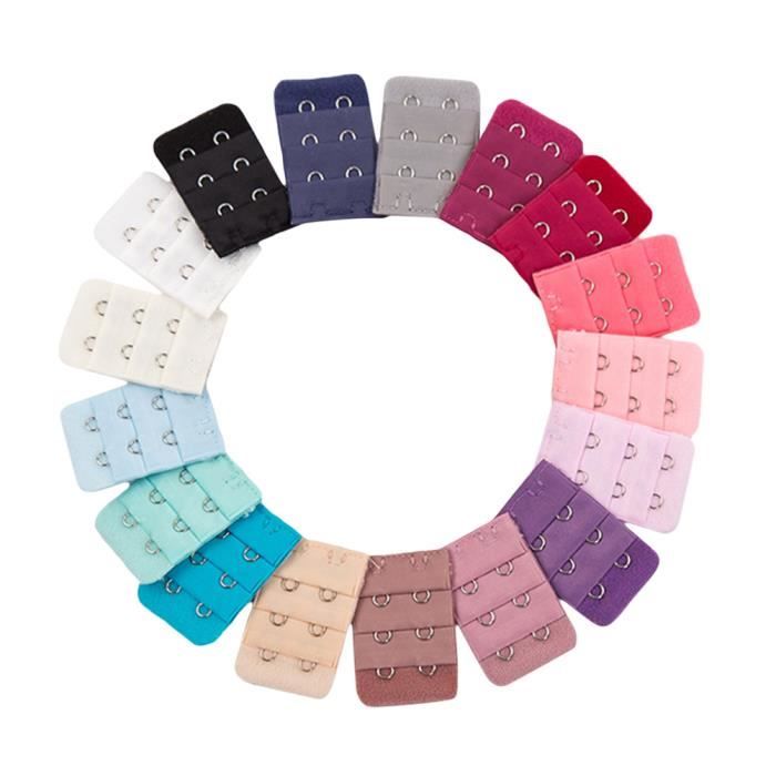 20 pcs Pratique 3 Lignes 2 Boutons Soutien-Gorge Buvkles Sous-Vêtements Extension Boucles Femmes de CHAINE DE COU VENDUE SEULE