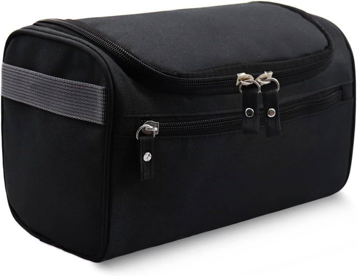 Noir Trousse de toilette pour homme, trousse de toilette à suspendre