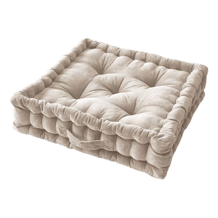 Coussin de sol 50 x 50 cm César Velours de Coton - 50x50x10 - César Pampa