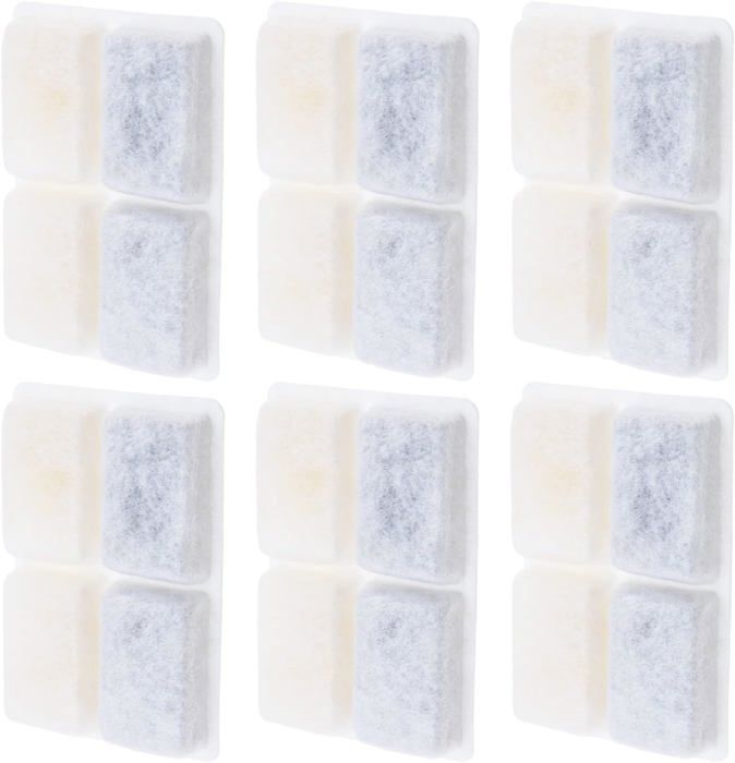 Meilleurs prix pour Jeu de 6 filtres de Remplacement pour Fontaine à Eau pour Animaux de Compagnie 1,8L 2L Filtres à Eau pour Chat Blanc
