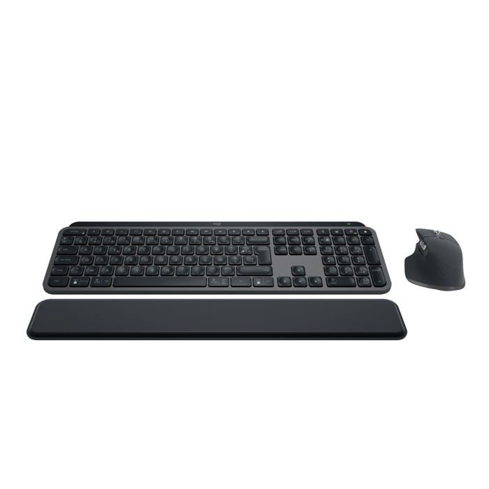 Logitech – 920-011606 – MX Keys S Combo: MX Master 3S MX Keys S – MX Palm Rest – Graphite Clavier Allemand QWERTZ