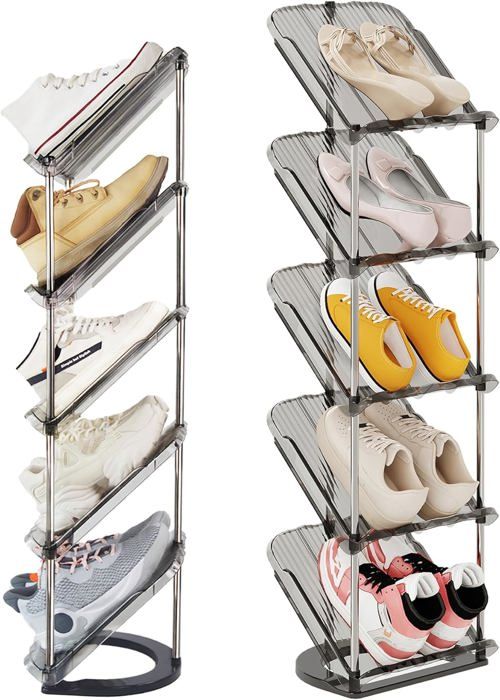 Étagère Chaussure à 5 Niveaux Peu Encombrante étroite Rangement Chaussure Meuble Chaussure Entree，1pc