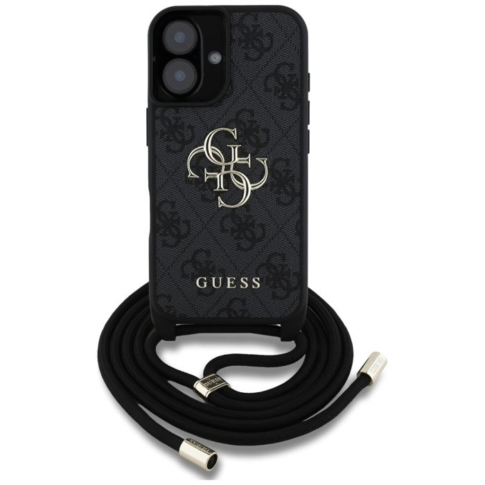 Coque pour iPhone 16 Plus Guess Hardcase 4G Big Logo avec dragonne GUHCP16MP4GMGCRK - vue 2
