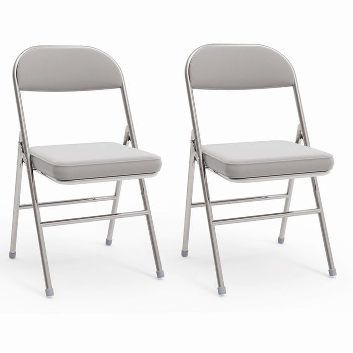 Chaise Pliante Rembourrée Avec Plateau - Confortable Pour Bureau, Cuisine, Intérieur/Extérieur - Noir