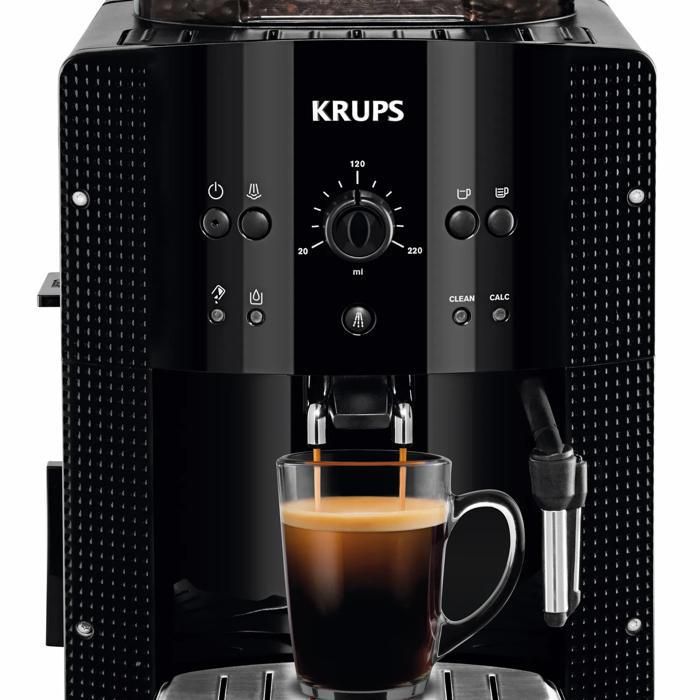 KRUPS Machine à café broyeur grain 2 tasses Buse vapeur Nettoyage automatique EA810870R  RECONDITIONNÉ