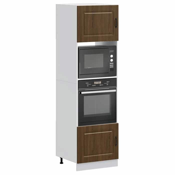 SALE ELEMENTS Cuisine - Armoires de four 2 pcs Lucca - Meuble Colonne Meuble Bas de cuisne chêne marron bois dingénierie