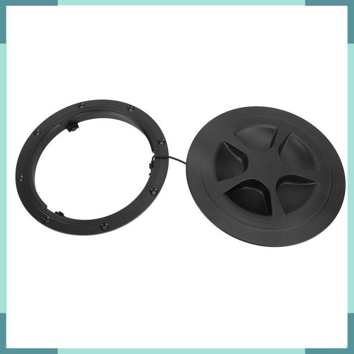 Plaque De Pont Bateau Ronde 4 Pouces – Couvercle Trappe Inspection ABS Noir Marin – Accessoire Nautique Durable