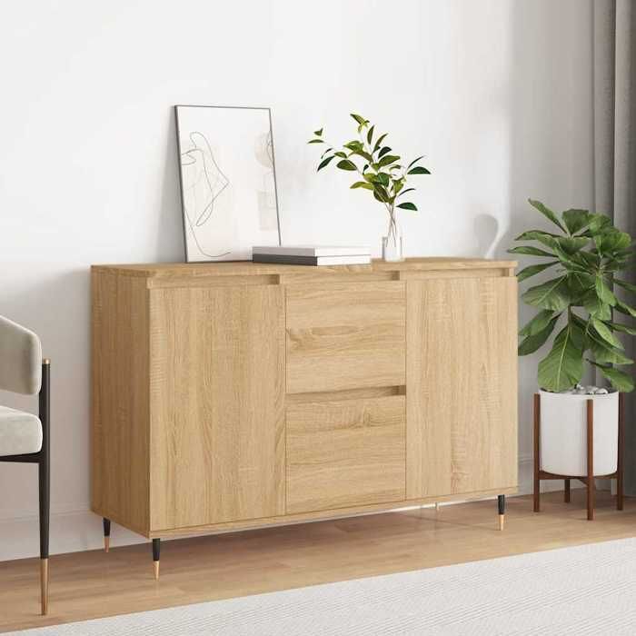 HSF®Meuble de séjour Contemporain - Buffet - chêne sonoma - 1015x35x70cm - Bois dingénierie ckd75187
