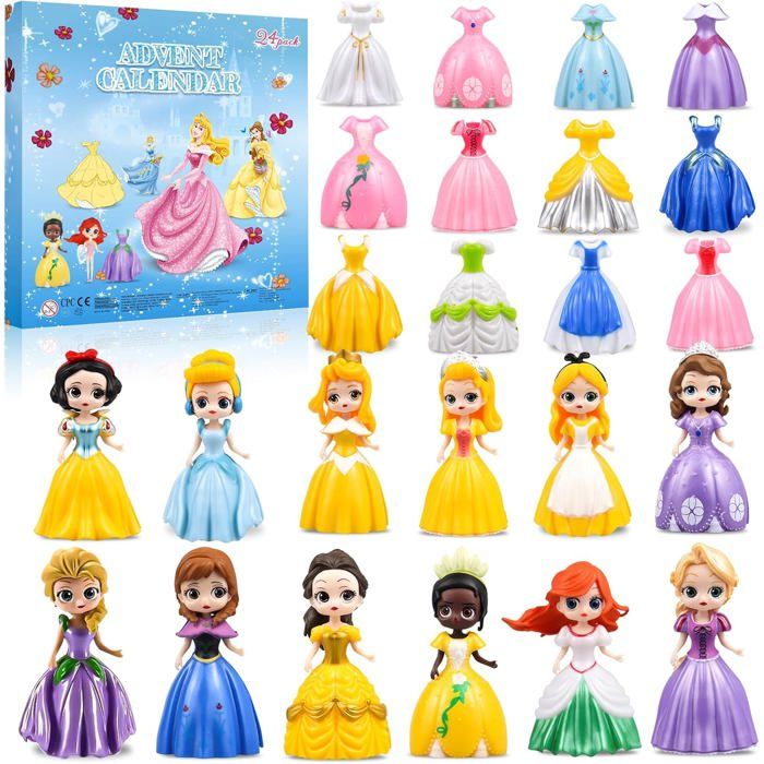 Calendrier De L'Avent 2025 - 24 Poupées Surprises Pour Filles - Compte à Rebours De Noël Avec 24 Adorables Mini-poupées - Cadeau Enfant