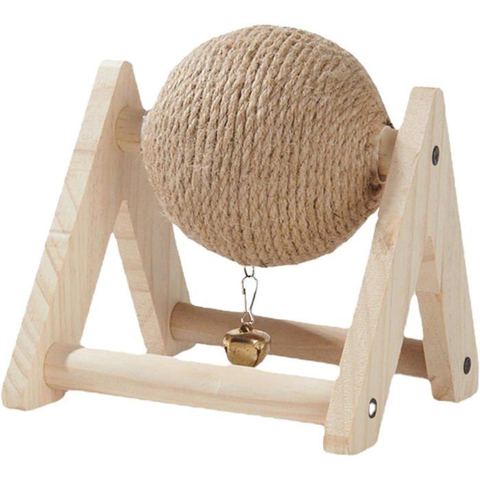 Balle à gratter pour lapin grattoir pour lapin avec balle légère avec cloche durable pour lapins Kitty Chinchilla