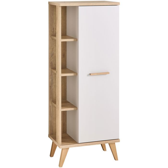 Armoire moyenne Pelipal Quickset 966 revêtue de mélamine façade cachemire/corps chêne Riviera L 128 x P 50 5 x H 33 cm Armoire moyenne Pelipal Quickset 966 revêtue de mélamine façade cachemire/corps chêne Riviera L 128 x P 50 5 x H 33 cm