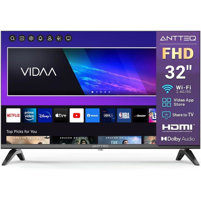 TELEVISEUR LED DEBSY Vita Series 32 pouces (80 cm) Full HD Smart TV VIDAA U 3 HDMI