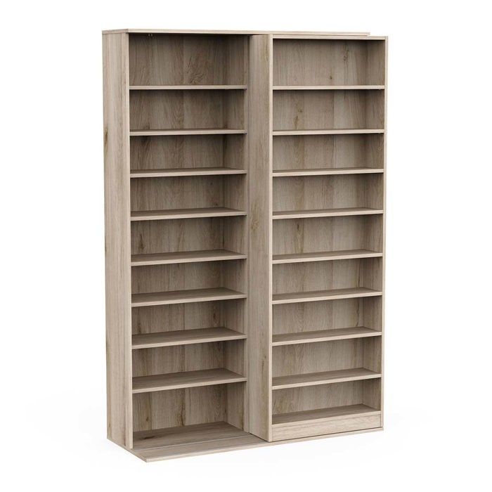 Bibliothèque étagère meuble de rangement couleur chêne - Largeur 116 7 x Profondeur 44 4 x Hauteur 178 8 cm Bibliothèque étagère meuble de rangement couleur chêne - Largeur 116 7 x Profondeur 44 4 x Hauteur 178 8 cm