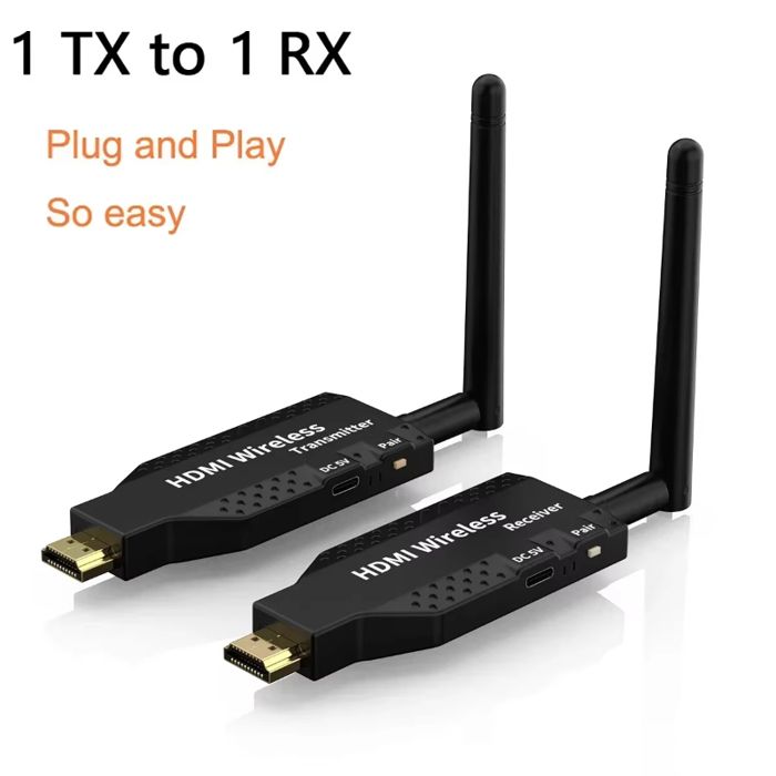 Tx Rx Plug Extendeur HDMI Sans Fil 50m TX RX Plug & Play Miroir d’Écran ...