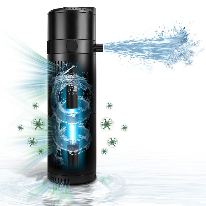 Comparer les prix de 5-en-1 Filtre et Pompe pour Aquarium 18W 1200 L/H 180-420L avec UVC Pompe Aquarium à Filtre intérieur Oxygénation Circulation