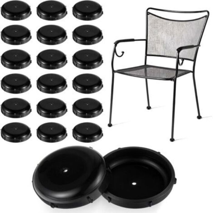Lot de 20 capuchons ronds en plastique pour pieds de meubles de terrasse pieds de chaise en fer forgé pour tables et chaises en