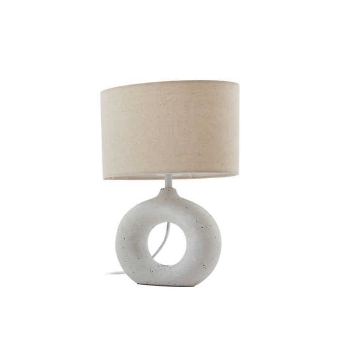 Lampe à poser - Lindby - lampe de chevet - Tissu textile Béton - 25 x 15 x 37 cm - beige blanc Lampe à poser - Lindby - lampe de chevet - Tissu textile Béton - 25 x 15 x 37 cm - beige blanc