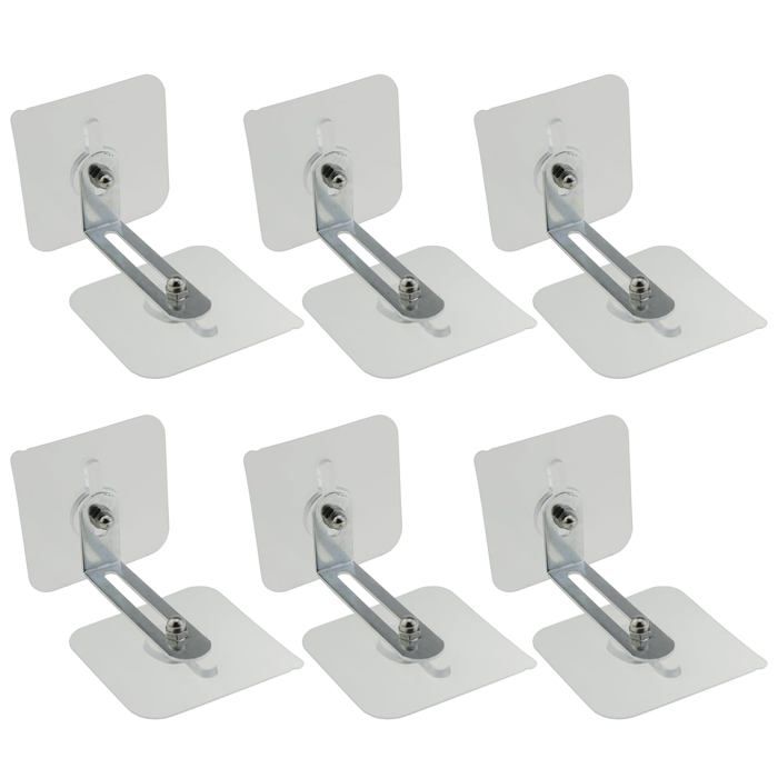 Fixations anti-basculement - SONGHUI - Lot de 6 - Sans perçage - Adhésives inox - Réglables 0-5 2 cm