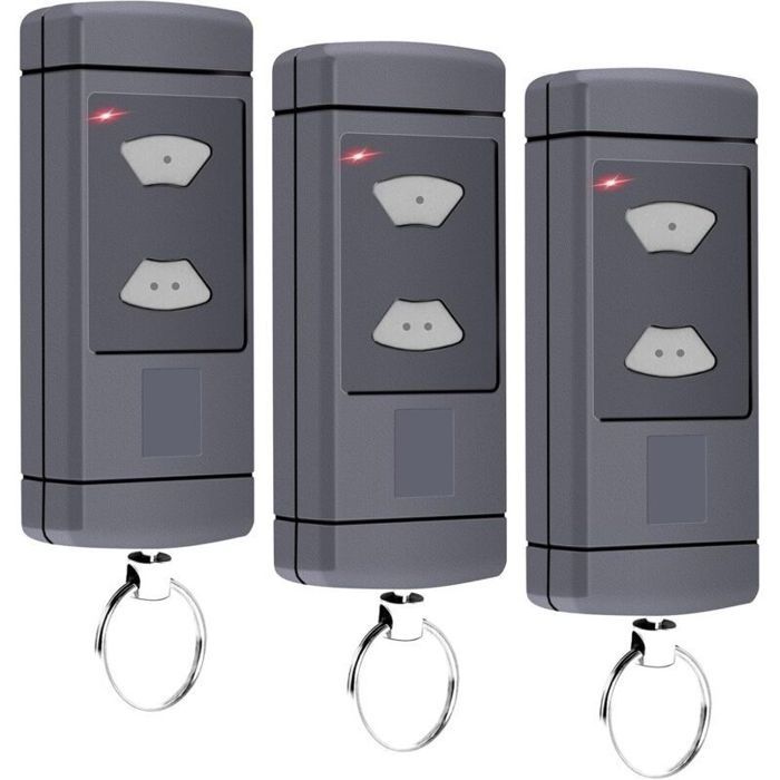 Lot de 3 émetteurs portatifs compatibles avec - 40685 MHz - Pour porte de garage HSM2-40 HSM4-40 HSE2-40 HSE4-40 HS2-40 HS4-