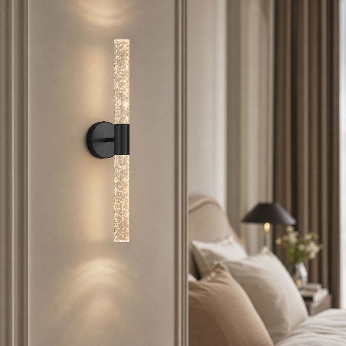 Applique murale – Design bulles LED sans scintillement – Pour chambre et salon – 51 cm Noir