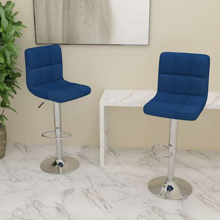 Meilleure MEUBLE Tabourets de bar lot de 2 bleu tissu&01_5614