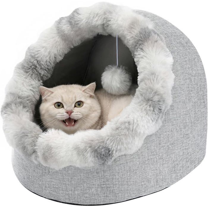 Panier Moelleux Pour Chats Et Petits Chiens Tapis De Grotte Lavable Maison Pour Chats DIntérieur Ou Petits Chiens Lits Et-B
