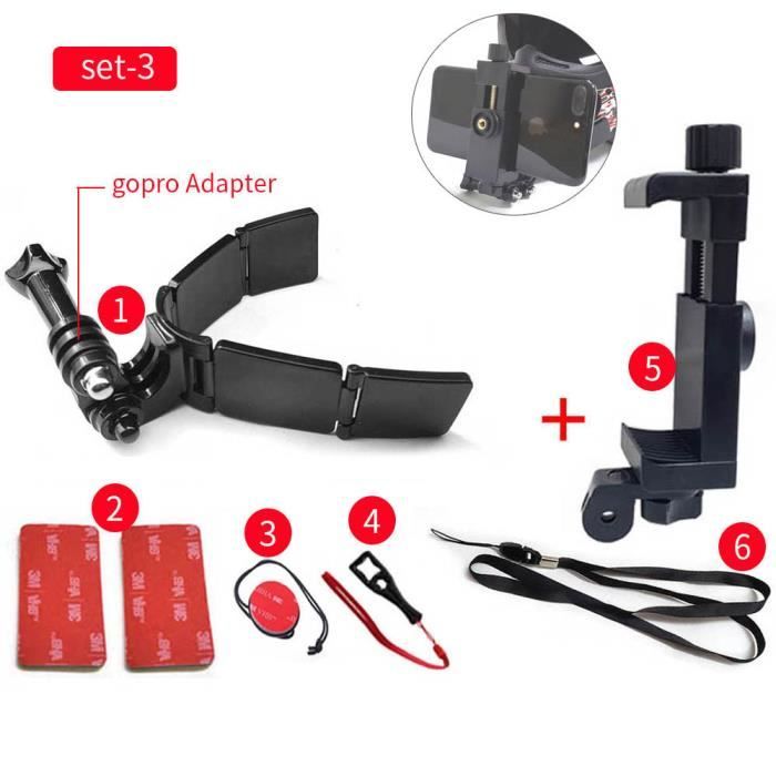 Support Casque Solide En Alliage D'aluminium Pour Gopro Hero 10 9 8 7 6 – Neuf