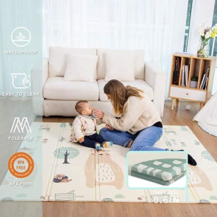 Tapis D Eveil Trssg Tapis De Jeu Tapis De Jeu Tapis Pour Bebe Pliant Tres Grand Tapis De Jeu En Mousse Epaisse Et Rampante Tapis D Cdiscount Puericulture Eveil Bebe