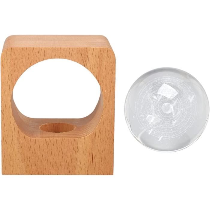 Veilleuse Boule De Cristal Personnalisée, Socle LED 3D Avec Photo Personnalisee Et Lumiere Coloree Cadeau~p186060723