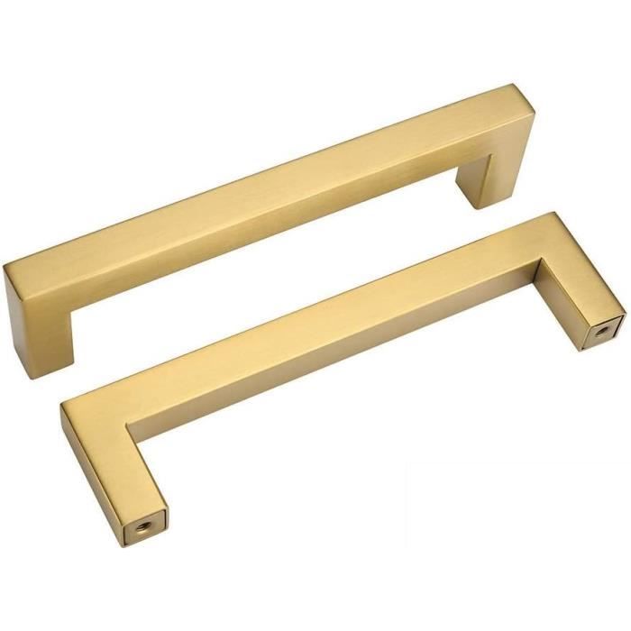 Lot De 5 Boutons De Tiroir Bronze - Poignées Meuble Laiton - NEUF