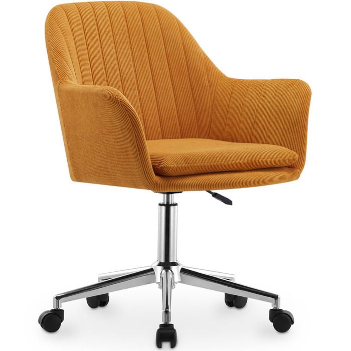 Chaise de bureau pivotante avec accoudoirs - Venia Orange