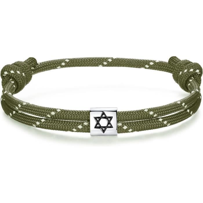 Bracelet Étoile De David Ajustable En Argent 925 Plaqué Or Rose - Zircones - Neuf Sans Boîte