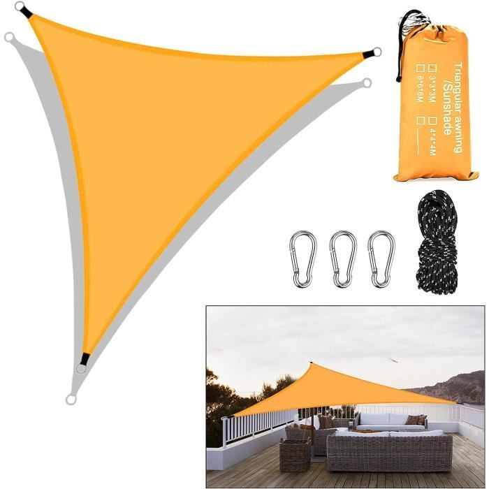 Voile D'ombrage Triangle Rectangle Voile D'ombrage Rectangulaire 3 X 4.5 M Imperméable Ombrage UV Protection Jardin Patio Sun Sail Avec 1.5m Corde Pour Patio Piscine, Balcon, Couleur Crème Piscine 2.20 X 1.50