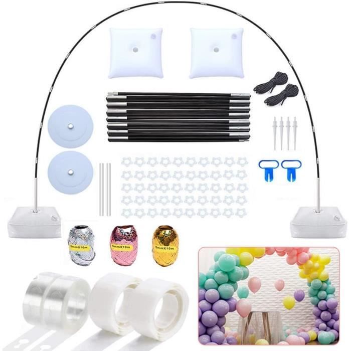 Kit D'arche à Ballons - 3 M De Haut Et 3 M De Large - Support Réglable Pour Ballons Avec 11