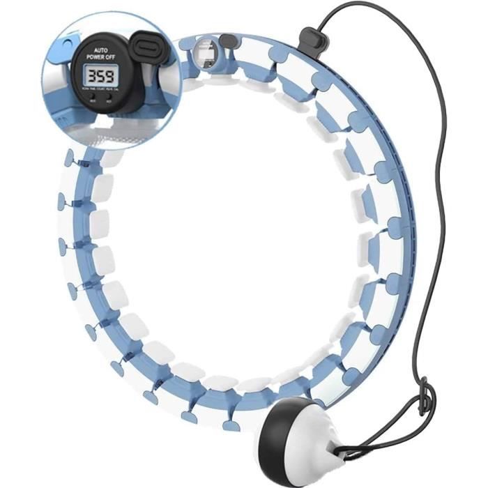 Cerceau Intelligent SPMOVE Pour Adultes Et Débutants - Hula Hoop Avec Boule LED, Compteur, 24 Sections Ajustables, Massage 360° Pour Perdre Du Poids Et Fitness