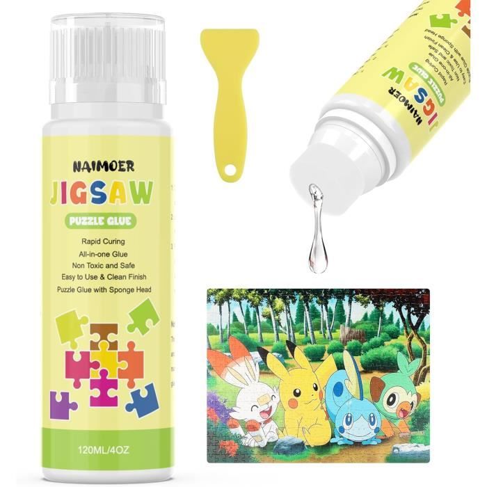 Colle Transparente Pour Puzzle 120 Ml – Avec Applicateur, Fixe Et Accroche, 1500 à 3000 Pièces