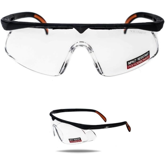 Lunettes De Sécurité Transparentes - Lot De 12, Anti-glisse, Protection UV, Pour Travail Et Loisirs