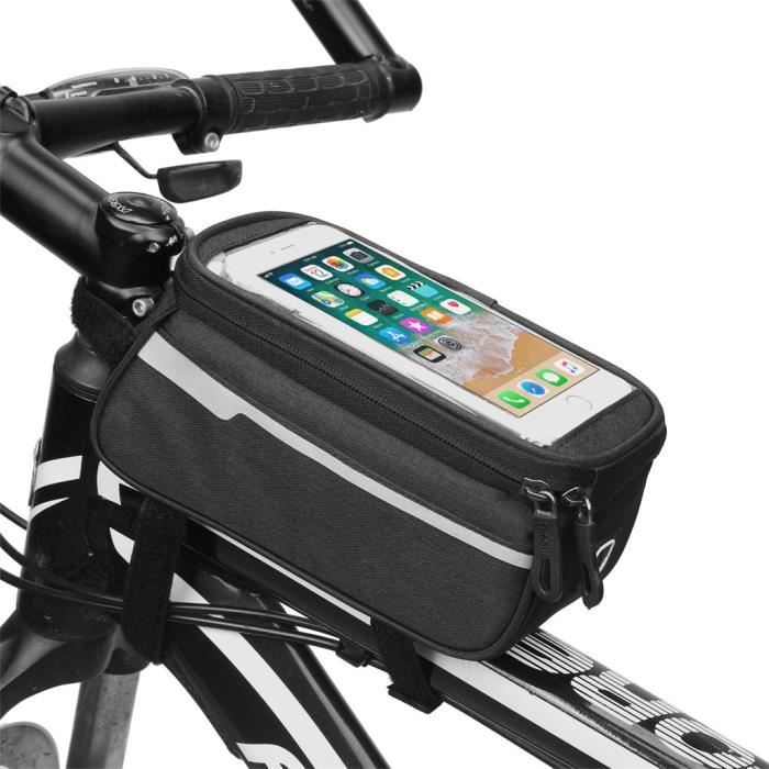Sac de cadre de vélo Durable sacoche avant support de téléphone portable de v