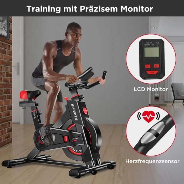NEUF Velo d appartement luxe noir velo d exercice velo de fitness velo d exercice Cdiscount Sport