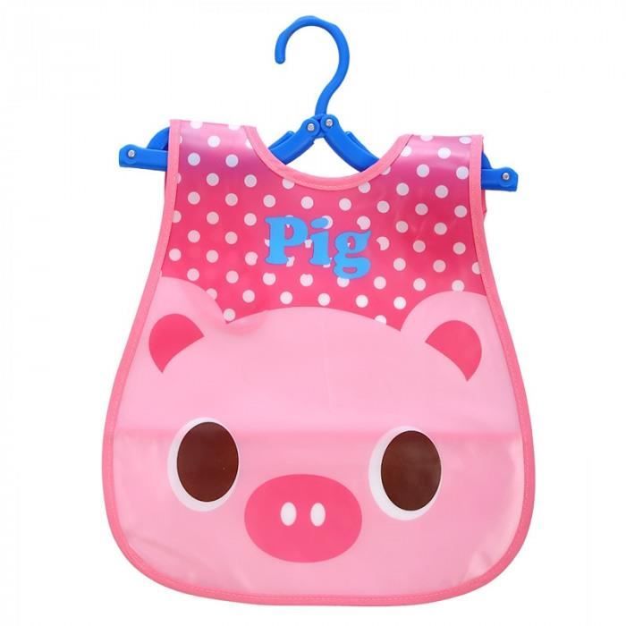 Version Grand Pig Bavoirs Bebe Reglables Eva Plastique Impermeable A L Eau Dejeuner Dessin Anime Alimentation Tissu Enfants Cdiscount Pret A Porter