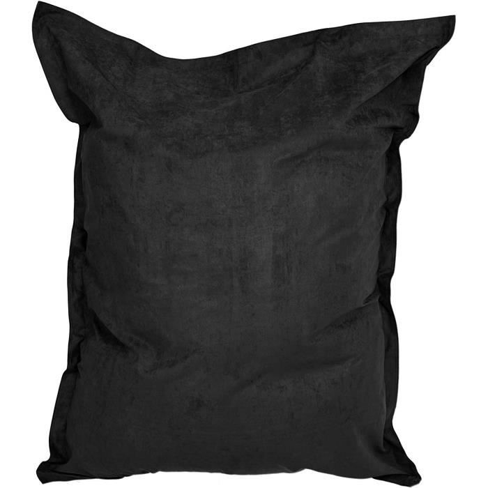 Housse De Pouf Géant XXL (Sans Rembourrage) – Gris Foncé, 100×120 Cm, Style Lin-Coton, Idéal Salon, Chambre Ou Terrasse