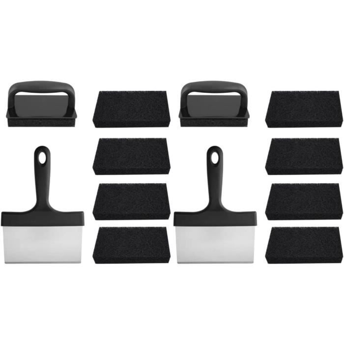 Brosse Nettoyage Barbecue 2en1 PARENCE - Grattoir + Poils Acier - Poignée Ergonomique
